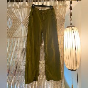 Free people corduroy pants. Size 26. Green